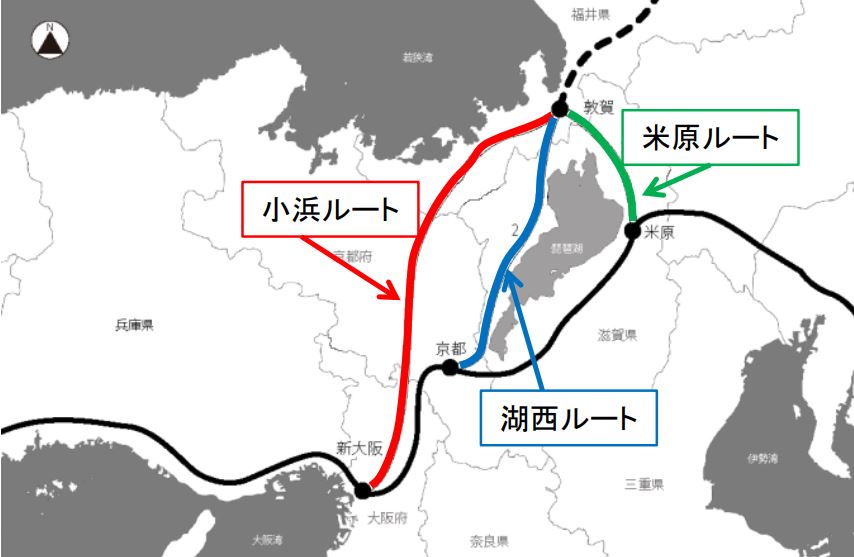 北陸新幹線3ルート