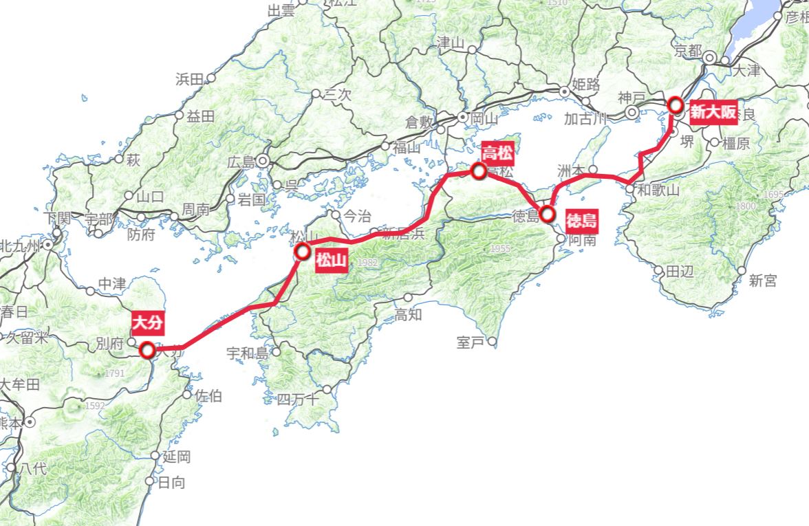四国新幹線基本ルート