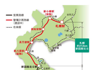 北海道新幹線札幌延伸 北海道新幹線路線図