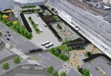 岡山駅前広場路面電車乗り入れ 岡山駅路面電車乗り入れ