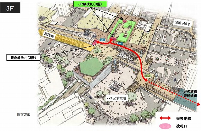渋谷駅将来構内図
