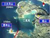 父島洲崎飛行場位置図