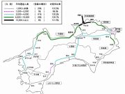JR四国2017年度輸送密度