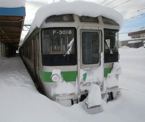 厚別駅豪雪