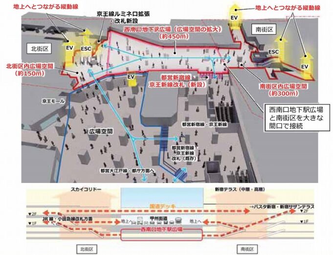 京王新宿駅大改造まとめ。西口広場に新改札、ルミネ口を拡張へ | 旅行総合研究所タビリス
