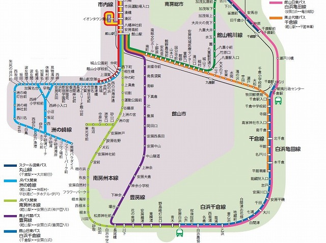 南房総のバス路線図