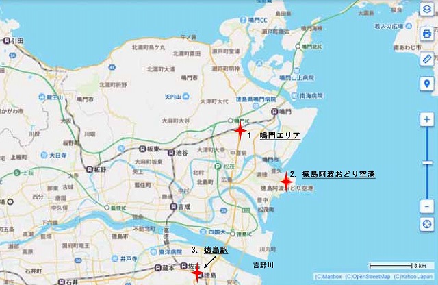 新幹線徳島駅位置図