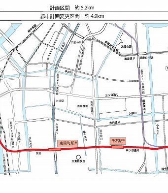 メトロ有楽町線住吉延伸全図
