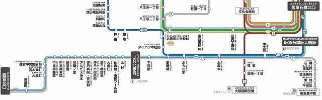 阪急バス96,97路線図

