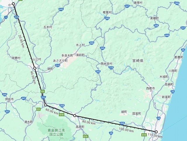 肥薩新幹線ルート