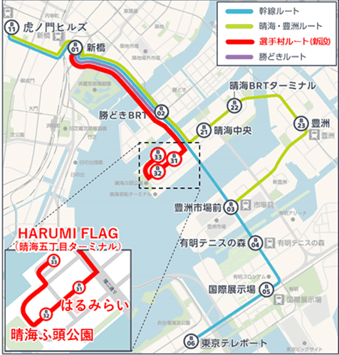 東京BRT路線図
