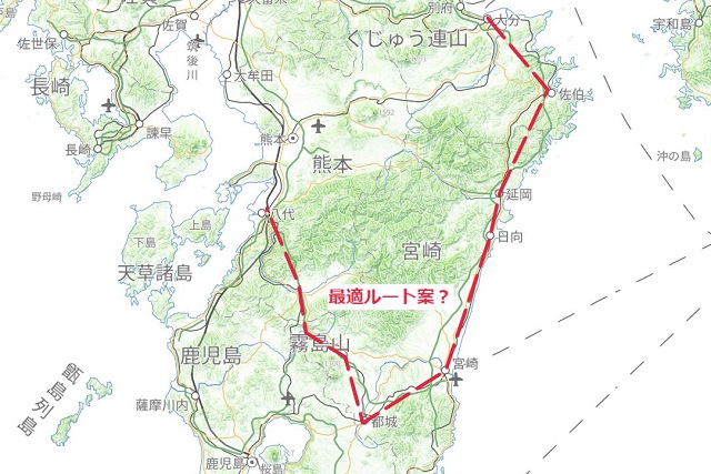 東九州新幹線最適ルート案？