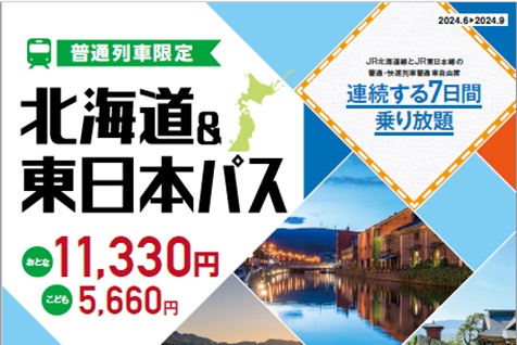 北海道&東日本パス2024年夏の期間と価格。「北海道線特急オプション券