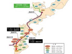 沖縄鉄軌道ルート図2023