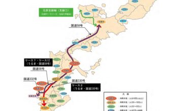 沖縄鉄軌道ルート図2023