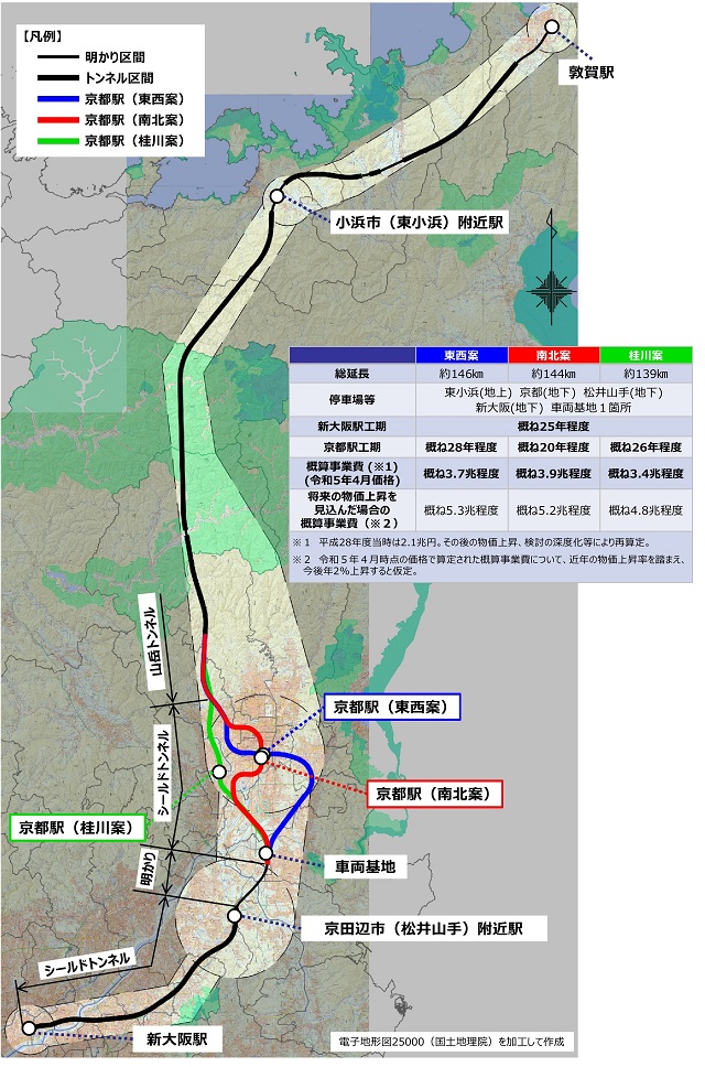 北陸新幹線新大阪延伸ルート