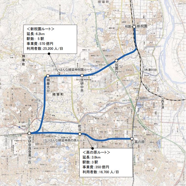 近鉄けいはんな線延伸