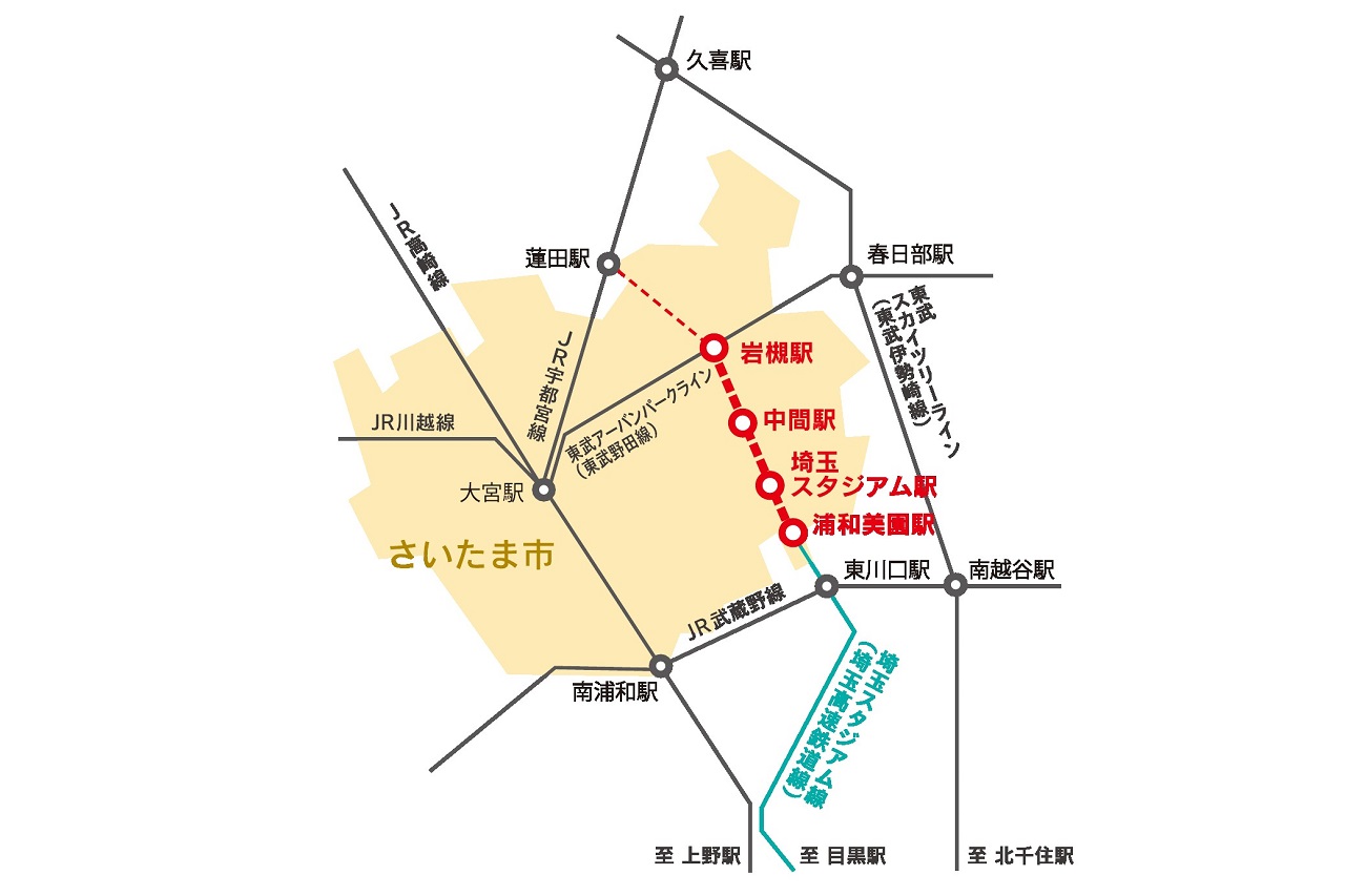 埼玉高速鉄道延伸地図