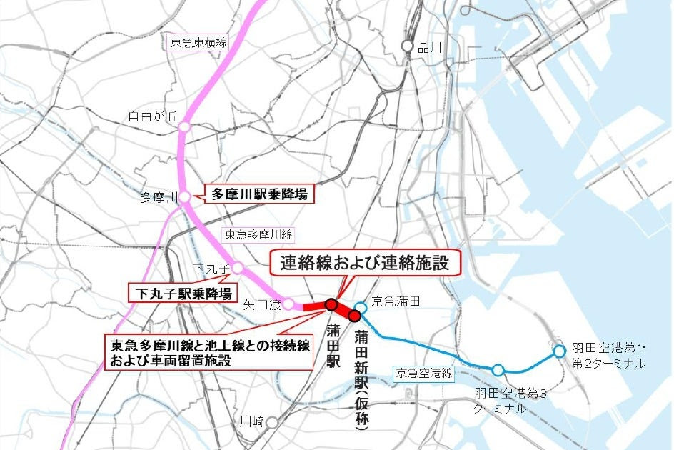 東急新空港線地図