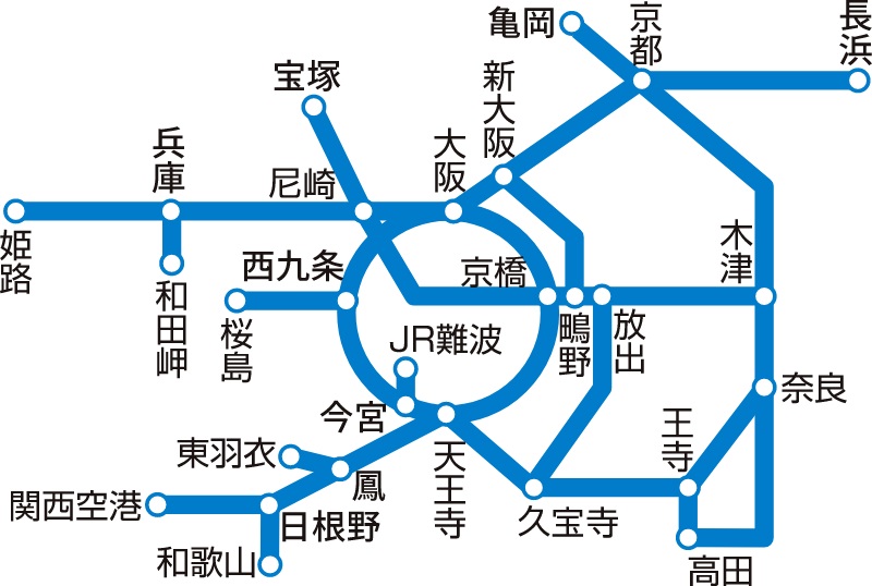 JR西日本QR2dayパス自由周遊区間