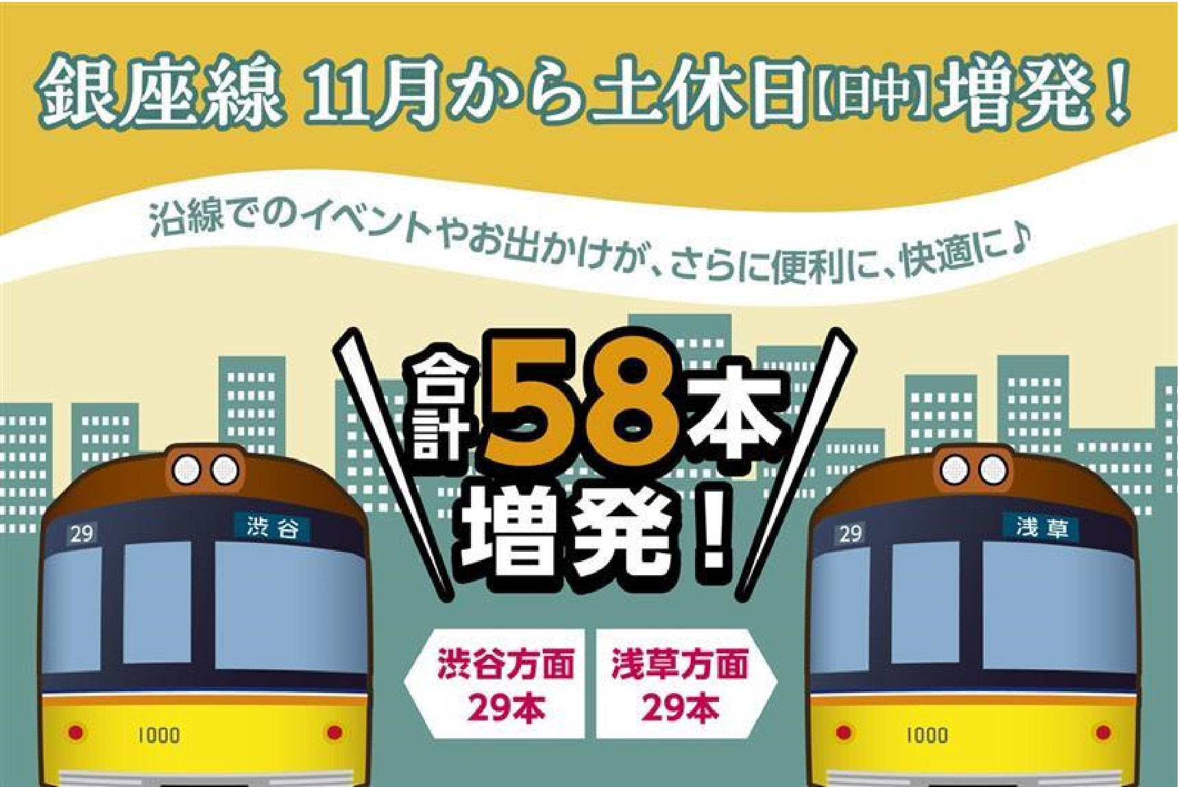 銀座線増発ダイヤ改正