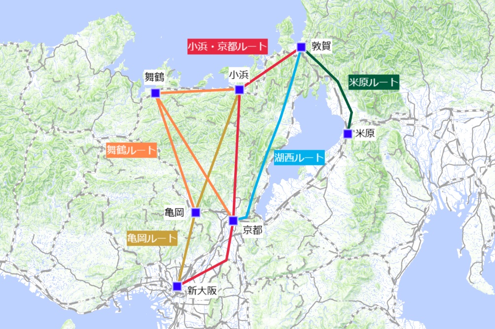 北陸新幹線延伸ルート案