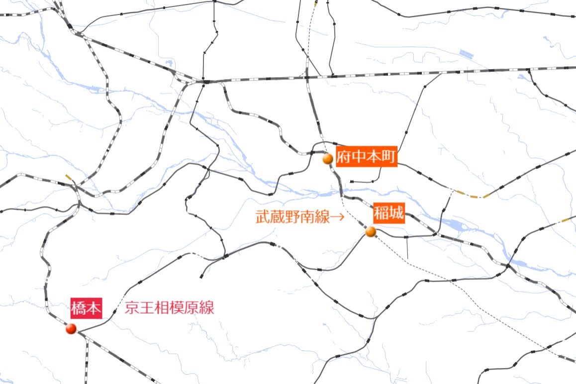 武蔵野南線延伸図