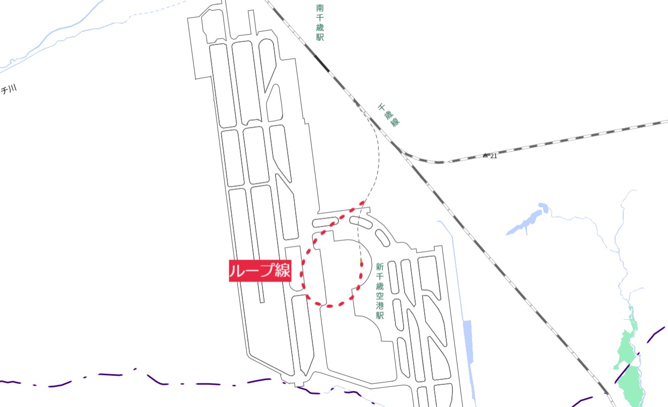 新千歳空港駅ループ化案