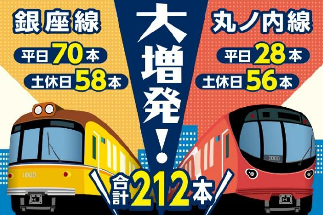 銀座線・丸ノ内線増発