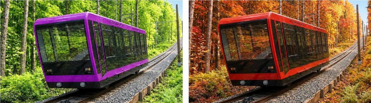 筑波山ケーブル新型車両