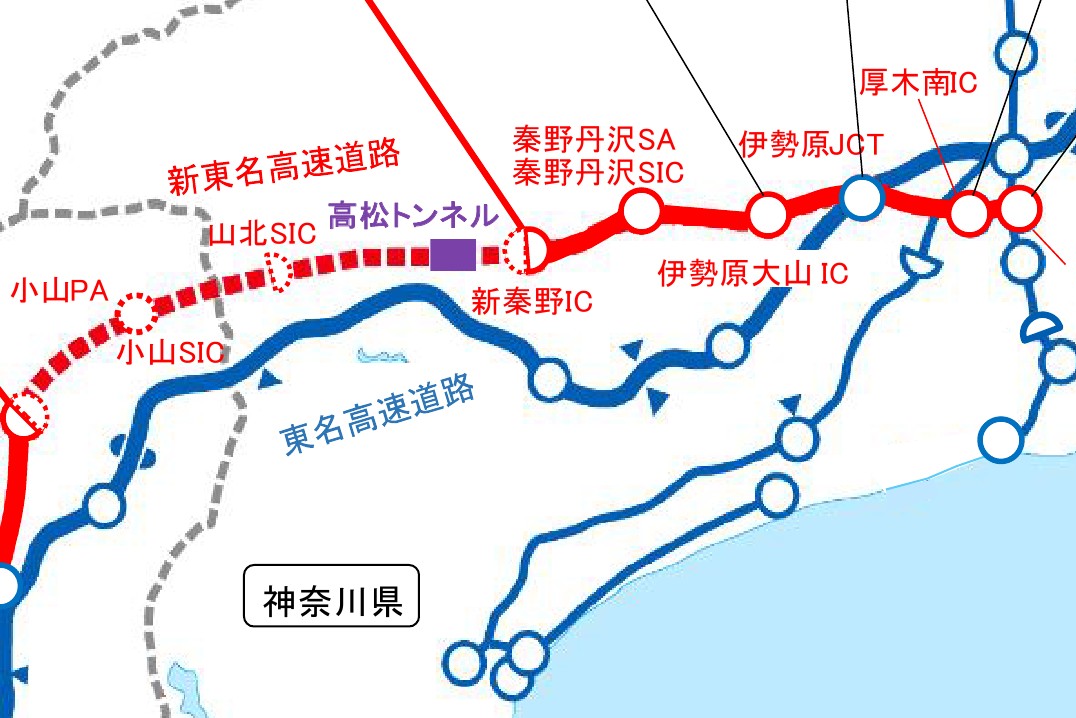 新東名高速計画図